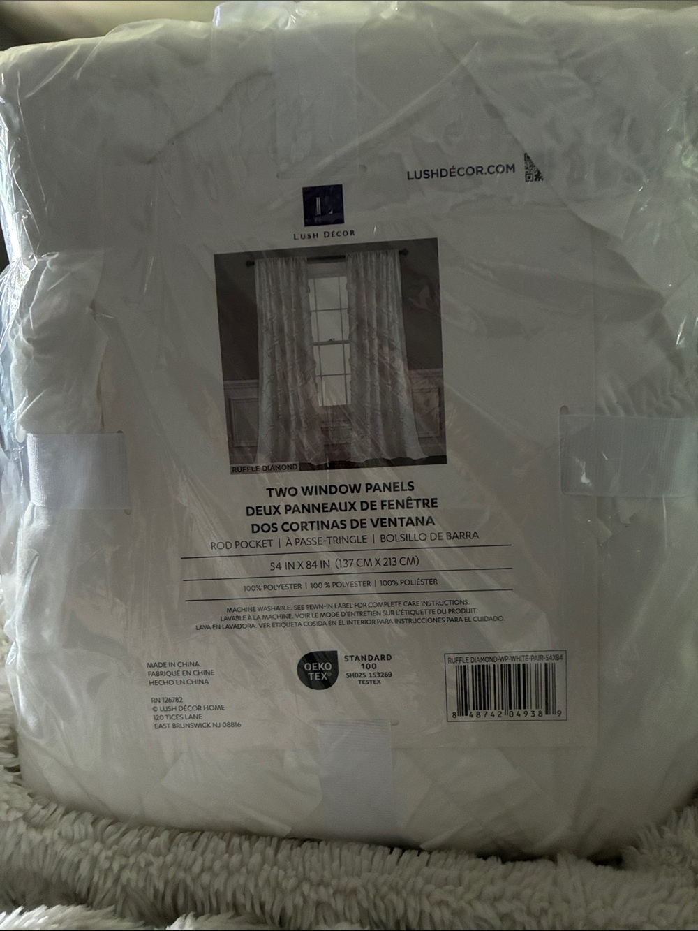 Lush Décor White Window Panels - Set of Two